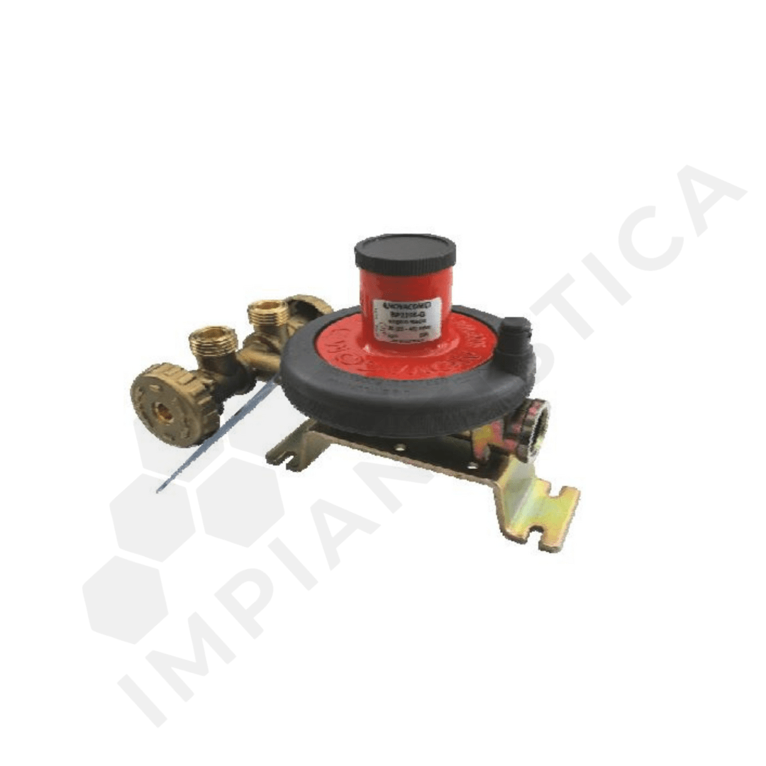 MINICENTRALINA GPL A 2 ATTACCHI+REGOL GAS 10 KG