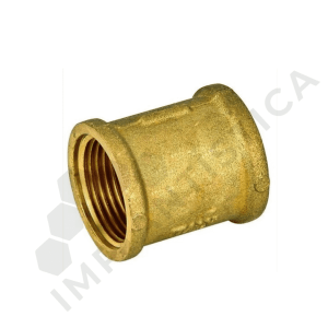 RACCORDO MANICOTTO FF1" OTTONE GIALLO - (Confezione da 5 pz)