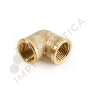 RACCORDO GOMITO 1/2" FF OTTONE GIALLO - (Confezione da 5 pz)