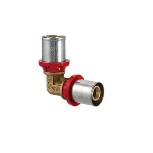 RACCORDO CURVO DOPPIO PRESSARE 32x32 - (Confezione da 5 pz)