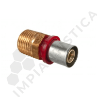 RACCORDO MULT.A PRESSARE DIRITTO MASCHIO 16x1/2 - (Confezione da 5pz)