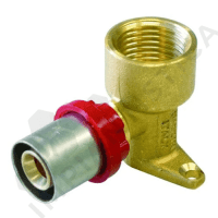 RACCORDO CURVO F FLANGIATO 20x1/2 - (Confezione da 5 pz)