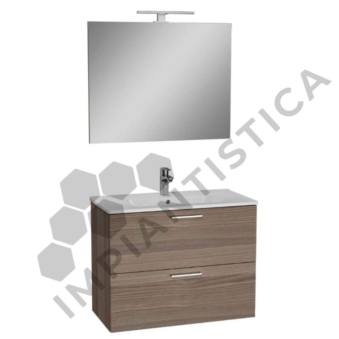 VITRA SET MOBILE BAGNO 80CM CON SPECCHIO E APPLIQUE A LED Su ordinazione
