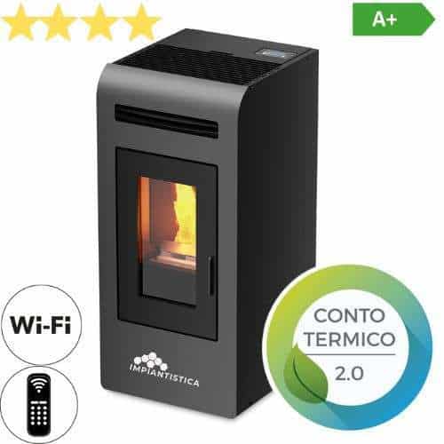 Stufa a pellet Impiantistica Cayenne 7/10/10C/12/12C/14/14C/16/16C kW Ordinabile