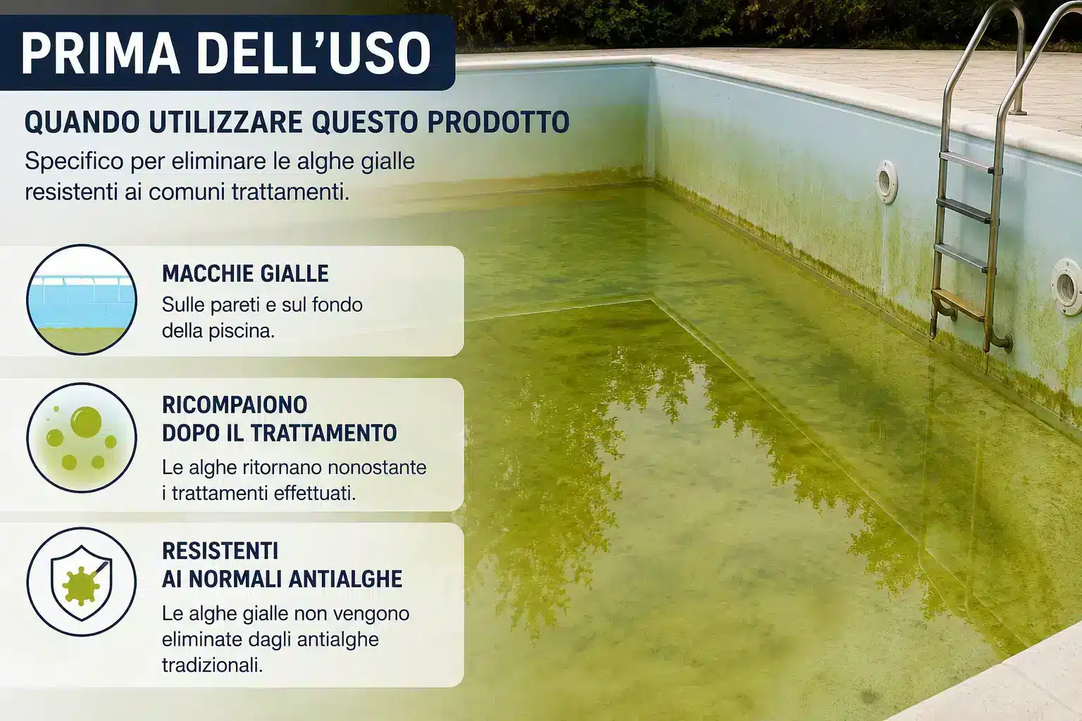 Alghicida Alghe Gialle 1Kg – Trattamento Professionale Anti Alghe Gialle per Piscine - immagine 2