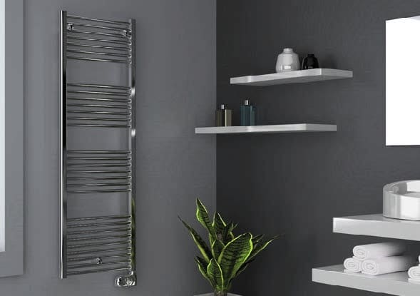 Termoarredo Scalda salviette Elettrico Cordivari LISA 22 Cromato In Acciaio con Termostato Ambiente Digitale ECO - immagine 2